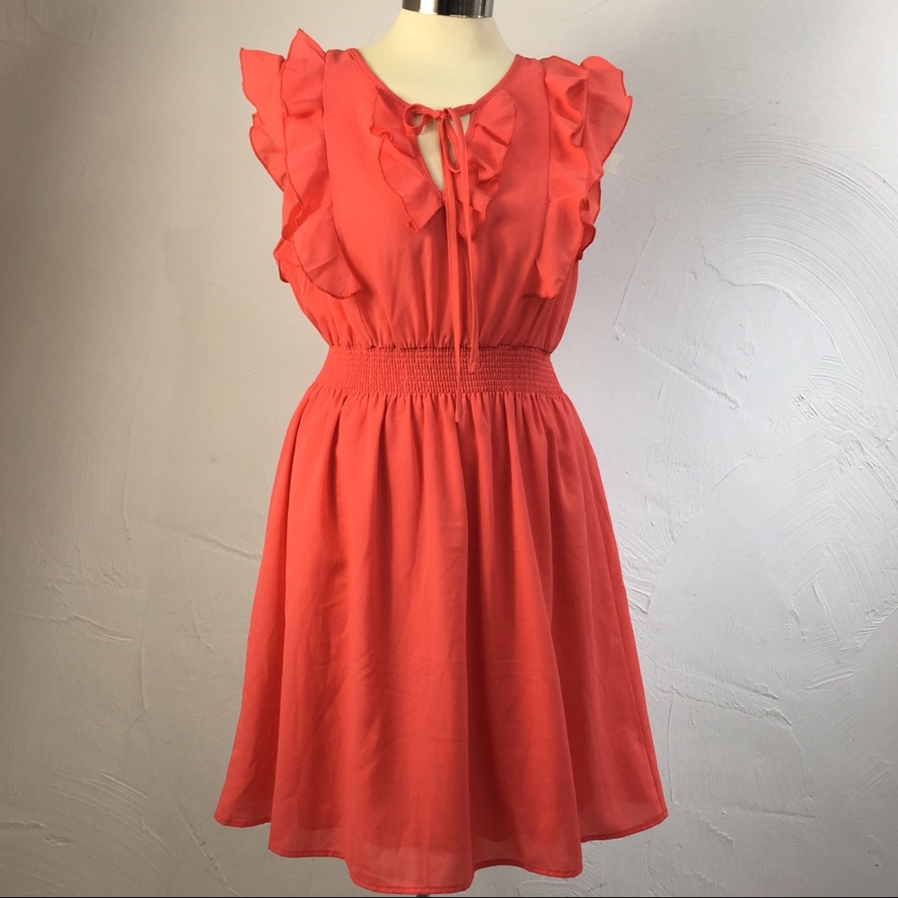 Cap sleeve Ruffle Dress